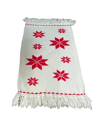 Crocheted Star Alatyr Throw Afghan Fringe Cottage Grandma Core Handmade Fringe