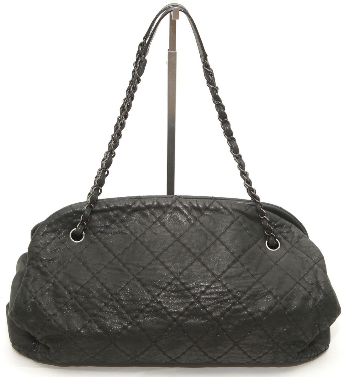 Chanel Chanel Just Mademoiselle Black Quilted Leather Shoulder