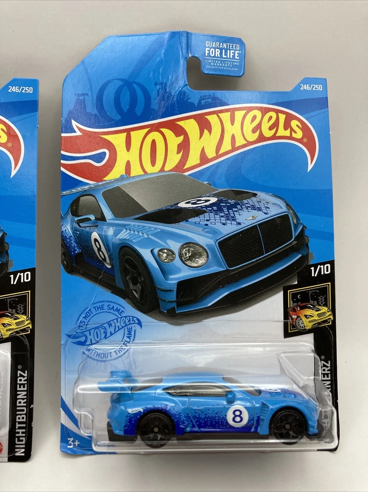 风火轮 2018 宾利欧陆 GT3 蓝色 Gamestop 限定 - 批量 2 件 — 第 3/4 张图片