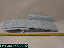 TWIN 94963 BLUE AND WHITE PATTERN FLAT SHEET AND PILLOW CASE