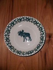 Moose Large Bowl Tienshan Country Stoneware Folk Craft Cereal Soup Popcorn Chili