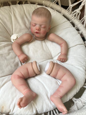19Inch Lifelike Sleeping Reborn Baby Doll Sam Painted Kit Newborn Soft Vinyl Toy