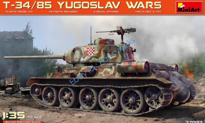 MINIART 37093 1/35 SCALE T-34/85 Yugoslav Wars Model Kit