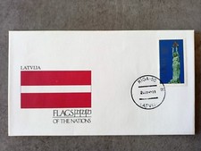 FDC - Flags of the Nations - Latvija