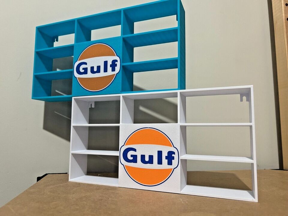 GULF Hot Wheels 1:64 7-16 Car Matchbox Wall Display Shelf Toy Storage