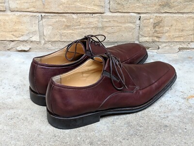 Bruno Magli Ranuncolo Brown Leather Derby Lace Up Dress  display picture 3