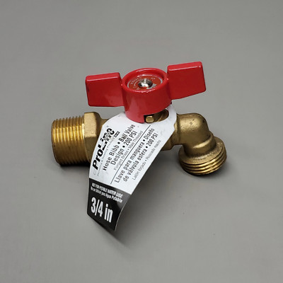 PROLINE Heavy Duty Hose Bibb Ball Valve 200 PSI Brass Threaded 3/4'' 103-024 (New