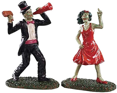 Lemax 92730 THE DANCING DEAD Set of 2 Spooky Town Figurine Halloween Figure I