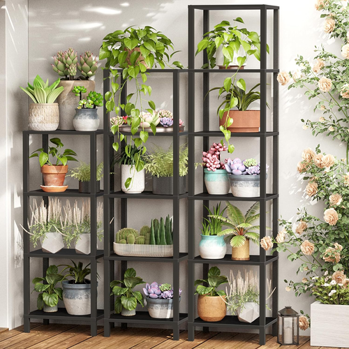 Bookshelf, 4-Tier Tall Book Shelf, Narrow Bookcase for Small Space, DIY Stackabl - Picture 5 of 9