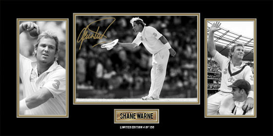 Shane Warne Signed Limited Edition Cricket Memorabilia Print 2