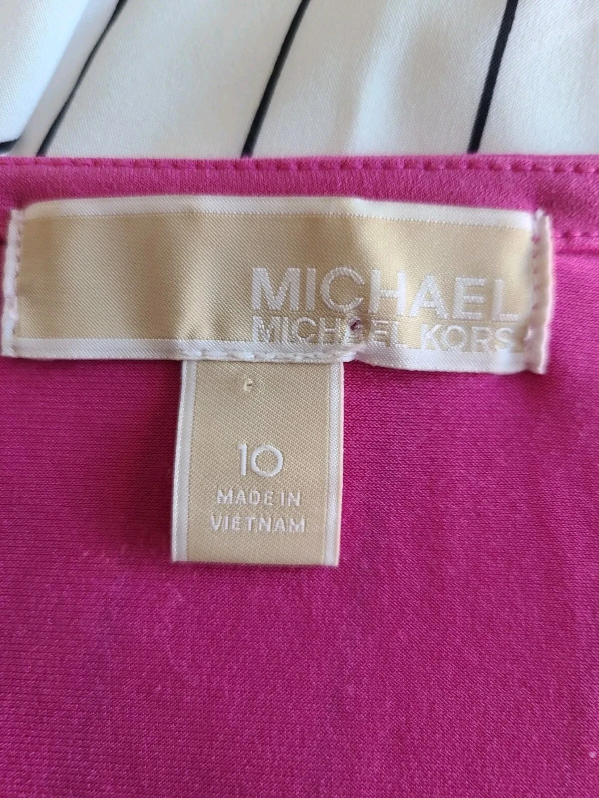 Abito da donna Michael Kors oro cerniera abito da festa rosa taglia 10