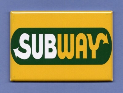 SUBWAY LOGO *2X3 FRIDGE MAGNET* RESTAURANT FAST FOOD SUBMARINE SANDWICHES PIZZA