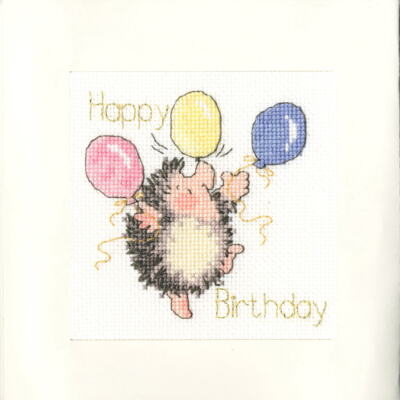 Bothy Threads Grußkarte Kreuzstich-Set ''Geburtstagsballons'', 10x10cm, XGC23, Zäh