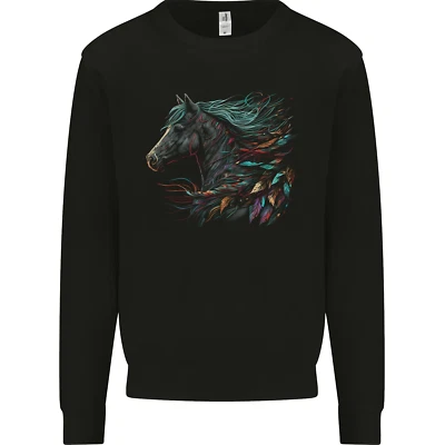 A Fantasie Pferd mit Federn Pegasus Herren Sweatshirt Pulli - Bild 1 von 2