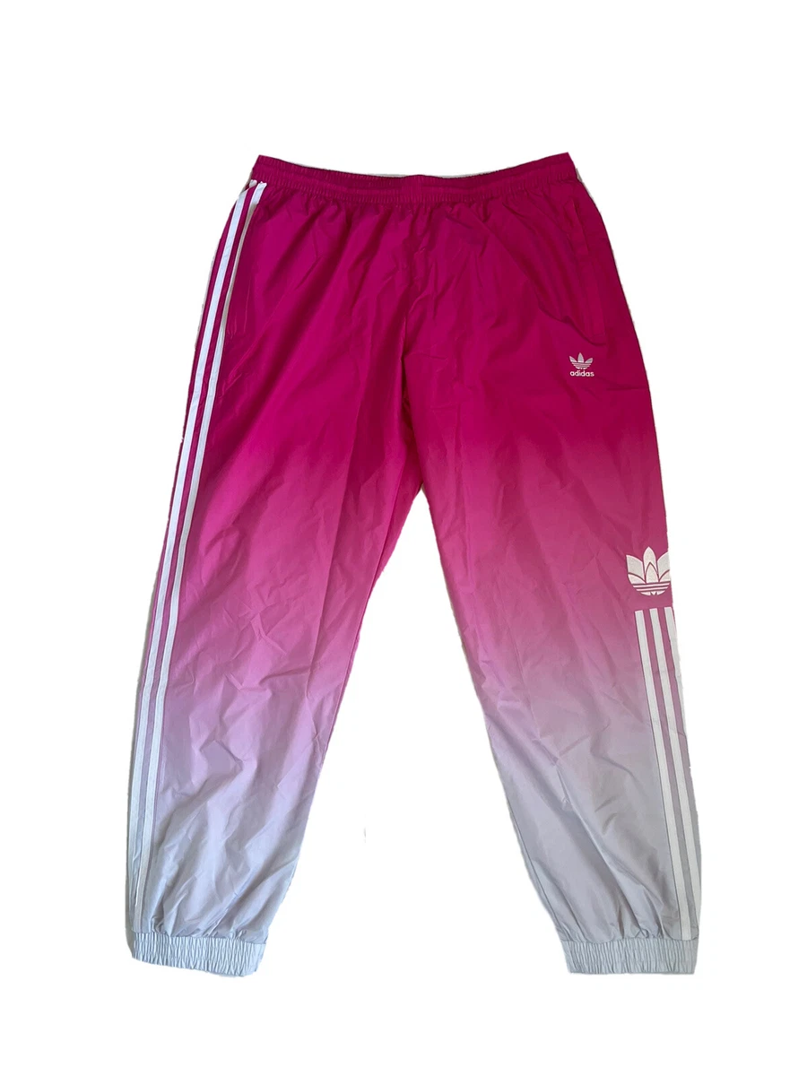 Adidas Adicolor 3D Trefoil Pink Ombre Primeblue Track Pants SIZE XL (MSRP  $100)