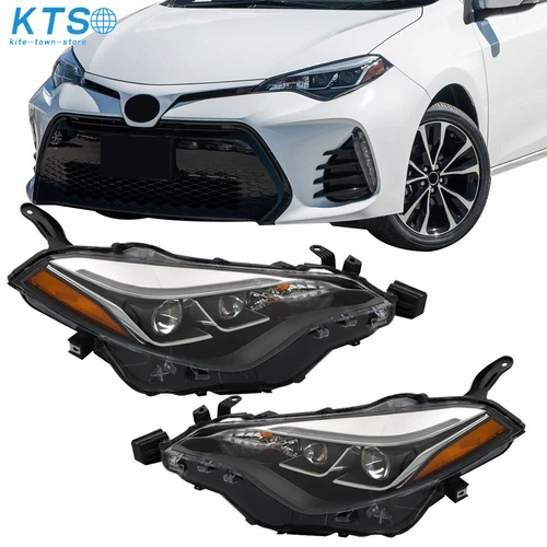 For Toyota Corolla SE XSE XLE 2017-2019 LED Headlights Assembly Black Left+Right