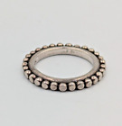 Lori Bonn Sterling Silver 925 Ring Sz 7 Ball/Bead Design Thin Stackable