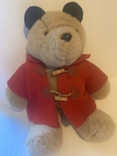 PADDINGTON BEAR Plush Toy Eden with Red Coat 15" Vintage 1988 Stuffed Animal