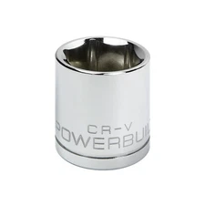 Powerbuilt 1/2 Inch Drive x 1-1/8 Inch 6 Point Shallow Socket - 940084