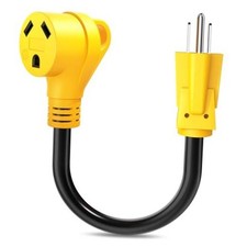 Snowy Fox RV 15Amp to 30Amp Electrical Adapter - 15 Male to 30 Female Camper