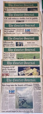 7 Courier-Journal Indiana Edition Newspapers June 1994 D-Day Pope Tobacco OTB
