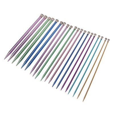 10in Knitting Needles Set Ultra Light Aluminum Various Sizes For Knitting Enthus