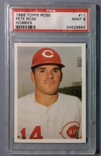 1986 Topps Pete Rose #11 Cincinnati Reds Card PSA 9
