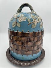 George Jones Inspired Extra Large Vintage Majolica Cheese Dome