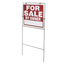 18 In. X 24 In. Plastic for Sale by Owner Yard Sign and Holder