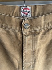Vtg Carhartt Double Knee Brown Duck Work Pants Size 34 X 34 60s 70s Heart Tag