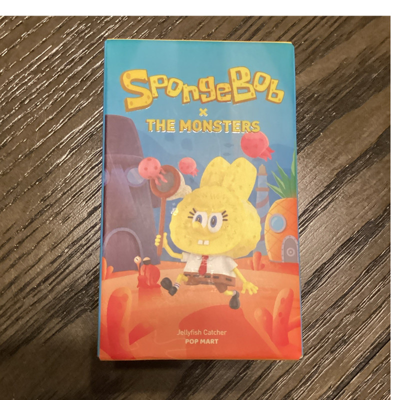 POP MART SpongeBob x The Monsters Jellyfish Catcher Art Toy Collectible Figure