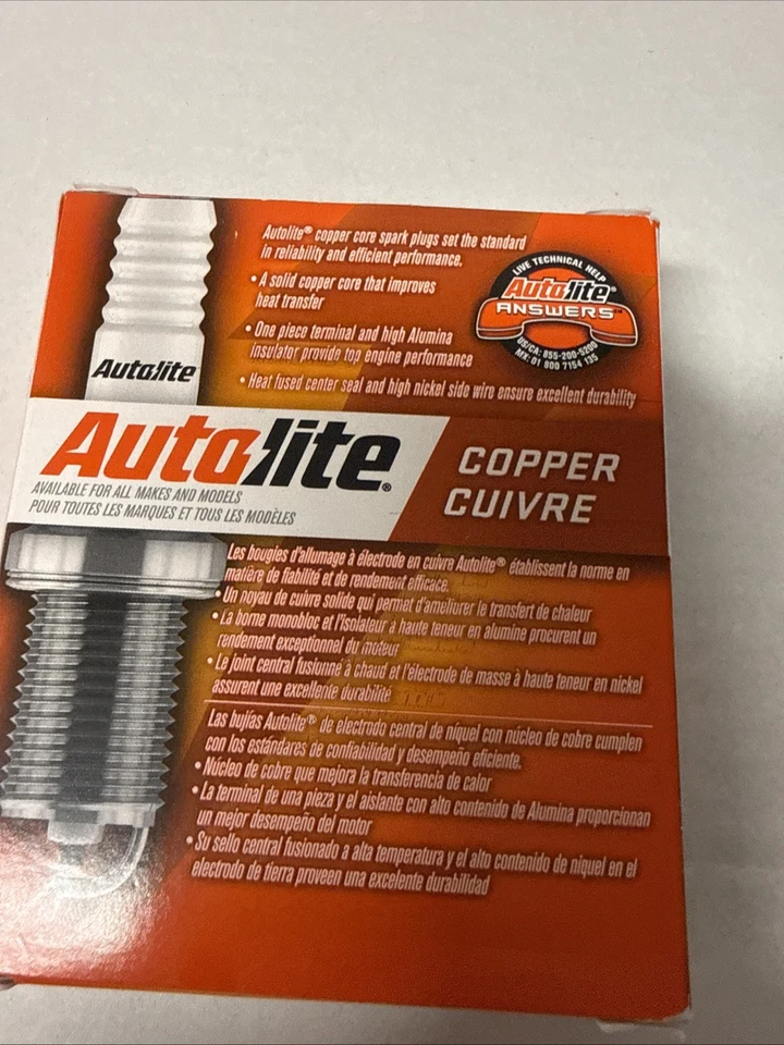 Paquete de 4 bujías Autolite 145 nuevas aprobadas por NASCAR de alto rendimiento Foto 2 de 4