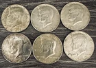 1966-1968 Kennedy Half Dollar 40% Silver 6-Coin Lot