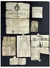 Italian Immigrant Lot: 1895 Passport ZAPPA ANTONIO (Age 23) + Book + Misc Papers