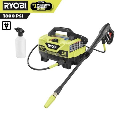 #ad Ryobi RY141802 1800 PSI 1.2 GPM Electric Pressure Washer 20ft Hose Spray Wand $85.00