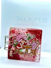 Custom Acrylic Binder Notebook Commission UV Gel Strawberry Shortcake Art