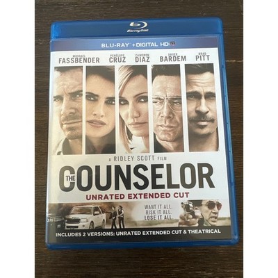 The Counselor Blu-ray Unrated Extended Cut Theatrical Ridley Scott Brad Pitt