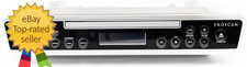 ELITE PKCR2713AMZ under Counter CD Player with Clock Radio and Bluetooth Silver