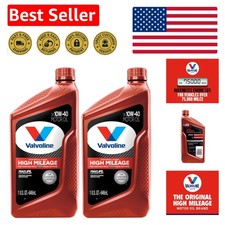 Valvoline High Mileage 10W-40 Synthetic Blend Oil 2 QT - Engine Care Excellence 51.98 per gallon