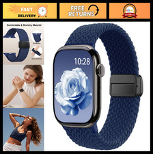 Braided Stretchy Nylon Band for Apple Watch 38mm 40mm 41mm 42mm 44mm 45mm 49mm -