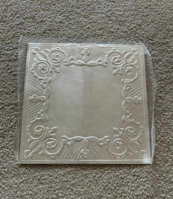 10 12x12 Embossed Gothic Scroll Tin Ceiling Tile Craft Panel Sheets Metal Silver