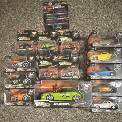 Jada Toys Fast & Furious Diecast Car Lot Mitsubishi Skyline Supra Charger