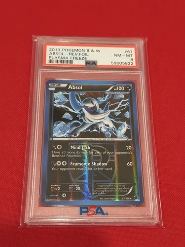 2013 Pokemon Black & White Plasma Freeze #67 Absol-Reverse Holo PSA 7