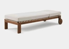 Outdoor Sun Lounger Zambra Sun Lounger, Dark Acacia Wood Made.com