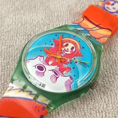 Swatch Yuri GG118 Vintage 1992 Gents Igor Tuveri Box Funktioniert Gagarin UdSSR