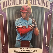 Panini 2023 Elite Extra Edition Jacob Gonzalez HL-14 Ole Miss 35/49