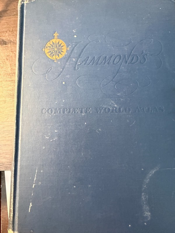 1950 Vintage Hammond Atlas of the World
