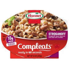 6 Pack Beef Stroganoff Microwave Meal Tray 9oz Ready to Eat Dinner