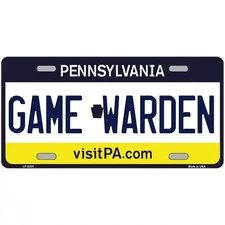 Game Warden Pennsylvania Metal Sign