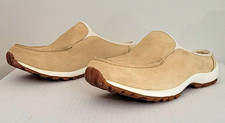 Lands' End Women's Beige Suede Slip-On Cushioned Comfort Shoes US 6.5 B